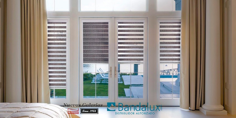 Roller blind night & day Neolux Fit® Adhesive | Bandalux