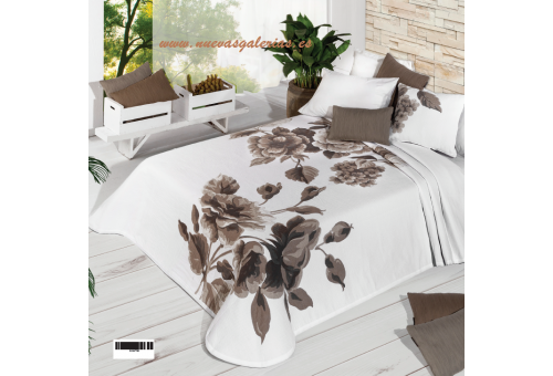 Manterol Dessus de Lit Manterol | Flora 770-06 - 1 Colcha Flora 770-06&nbsp;| Manterol&nbsp;-&nbsp;Colcha Jacquard de gama alta y grosor interm