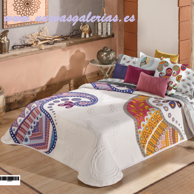 Manterol Dessus de Lit Manterol | Oriente 608-08 - 1 Colcha Oriente 608-08&nbsp;| Manterol&nbsp;-&nbsp;Colcha Jacquard de gama alta y grosor in