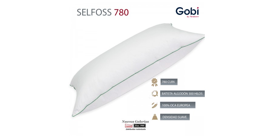 Almohada de Plumón Oca Europea Gobi | Selfoss 780 Suave