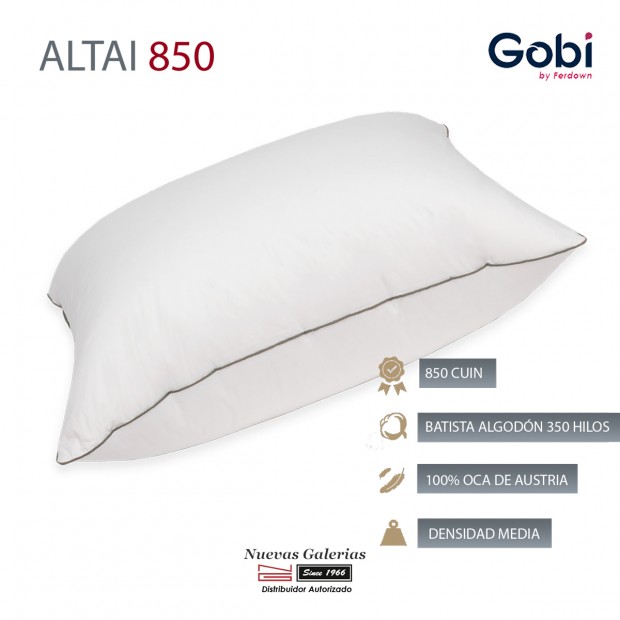Oreiller Carré Altai 100% d´oie 850 CUIN | Ferdown