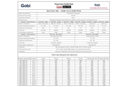 Ferdown Nordico 100% Oca Blanca | Gobi Combi Fillpower 750 - 1 Relleno Nordico 100% Virgen Oca Blanca Europea | Gobi&nbsp;Combi 120+8