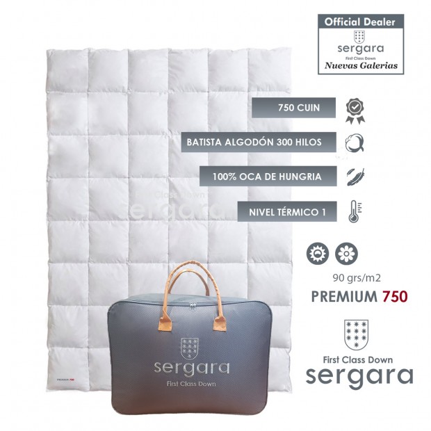 Couette Été Premium 750 100% Duvet D'oie | Sergara