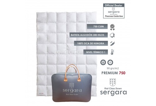 Couette Été Premium 750 100% Duvet D'oie | Sergara