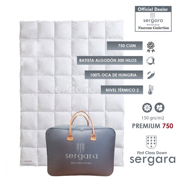 Sergara Premium 750 Fill Power Spring Down Comforter