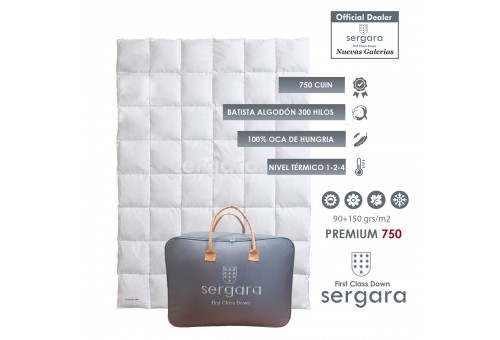 Couette 4 Saisons Premium 750 100% Duvet D'oie | Sergara