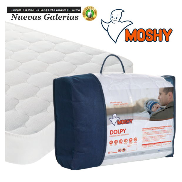 Moshy Cubrecolchón Reversible Dolpy | Moshy - 1 Cubrecolchón Reversible Dolpy | Moshy? 100% algodón, verano-inviernoTejido riz