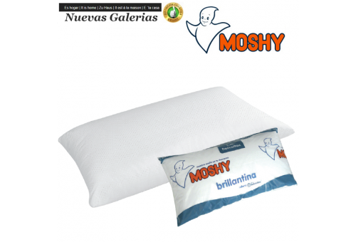 Moshy Helicoitex® Fiber Pillow | Moshy Brillantina - 1 Glossy pillow | Moshy Feather Touch. The unmistakable Brillantina pillow,