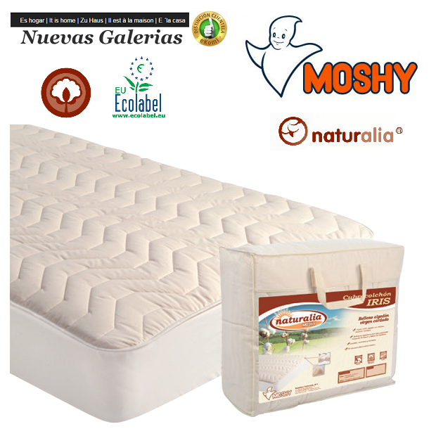 Moshy Protège-matelas matelassé Iris Naturalia | Moshy - 1 Cubrecolchón Iris Naturalia | Moshy? 100% algodón sanforizadoAlgod