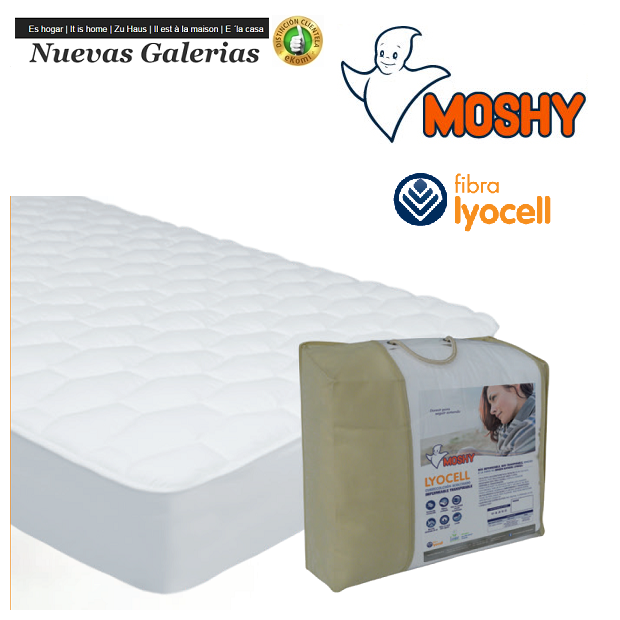 Moshy Protège-matelas matelassé Lyocell Réversible | Moshy - 1 Cubrecolchón Reversible Lyocell | Moshy? 100% algodón sanforizado