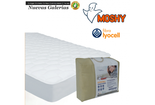 Moshy Cubrecolchón Reversible Lyocell | Moshy - 1 Cubrecolchón Reversible Lyocell | Moshy 100% algodón sanforizado Pensado espec