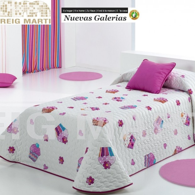 Reig Marti Reig Marti Kids Bouti Bedspred | Cupcake - 1 Quilt bouti child model Cupcake, by Reig Martí. This bouti bedspread is 