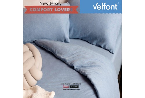 Velfont Bettdeckenbezug | New Jersey Azul Sky