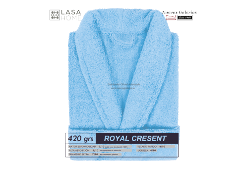 Shawl Collar Robe Sky Blue | Royal Cresent