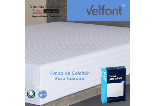 Funda de Colchón Raso labrado Blanco | Velfont