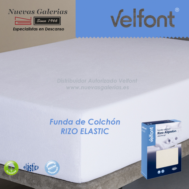 Funda de ColchÃ³n Rizo Elastic Blanco | Velfont