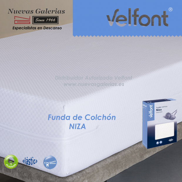 Rénove-matelas Niza avec tissu en coton élastique | Velfont