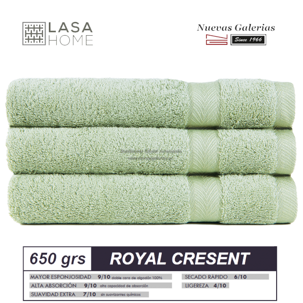 Serviettes 100% Coton 650 g / m² Vert céladon | Royal Cresent