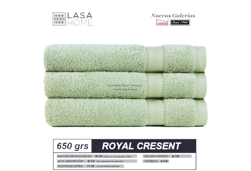 Serviettes 100% Coton 650 g / m² Vert céladon | Royal Cresent