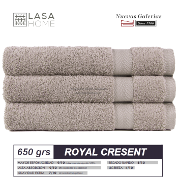 100% Cotton Bath Towel Set 650 gsm Gray stone | Royal Cresent