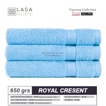 Serviettes 100% Coton 650 g / m² Bleu ciel | Royal Cresent