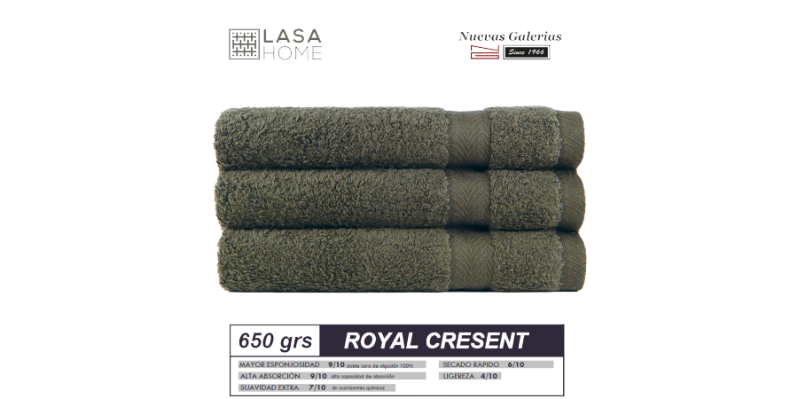 Toalla Algodón peinado 650 g / m² Verde Botella | Royal Cresent