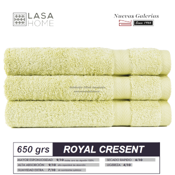 Asciugamani in cotone verde pastello 650 grammi | Royal Cresent