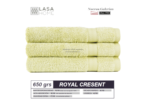100% Cotton Bath Towel Set 650 gsm Pastel green | Royal Cresent