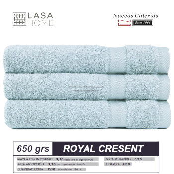 Asciugamani in cotone Blu pallido 650 grammi | Royal Cresent