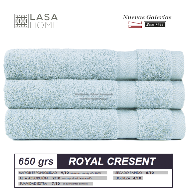 Serviettes 100% Coton 650 g / m² Bleu pâle | Royal Cresent