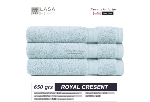 100% Baumwolle Handtuch Set 650 g / m² Blassblau | Royal Cresent