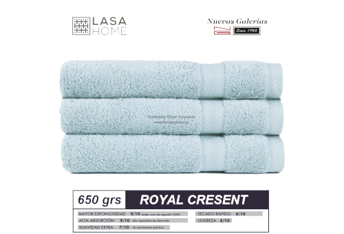 Asciugamani in cotone Blu pallido 650 grammi | Royal Cresent