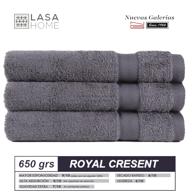 Asciugamani in cotone Grigio acciaio 650 grammi | Royal Cresent