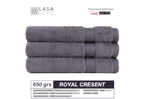 Serviettes 100% Coton 650 g / m² Gris acier | Royal Cresent