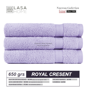 Toalla Algodón peinado 650 g / m² Azul lavanda | Royal Cresent