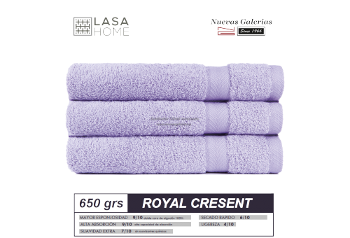 100% Baumwolle Handtuch Set 650 g / m² Lavendelblau | Royal Cresent