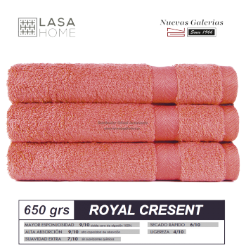 100% Cotton Bath Towel Set 650 gsm Red Terracotta | Royal Cresent