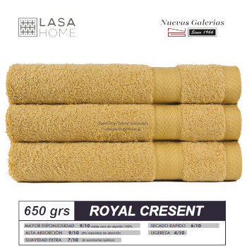 Toalla Algodón peinado 650 g / m² Amarillo Quartz | Royal Cresent