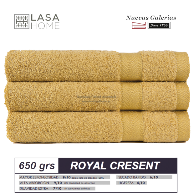 100% Baumwolle Handtuch Set 650 g / m² Gelber Quarz | Royal Cresent