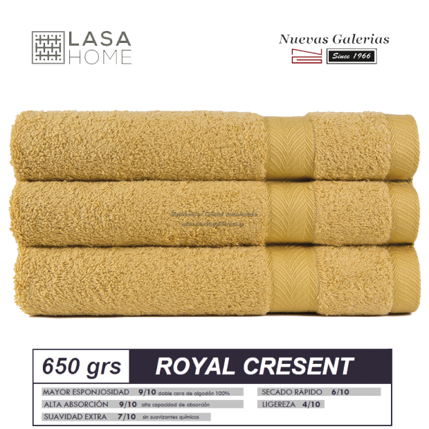 Serviettes 100% Coton 650 g / m² Jaune Quartz | Royal Cresent