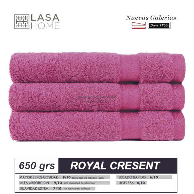 100% Cotton Bath Towel Set 650 gsm Rose Wine | Royal Cresent