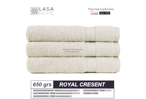 Serviettes 100% Coton 650 g / m² Beig gris | Royal Cresent