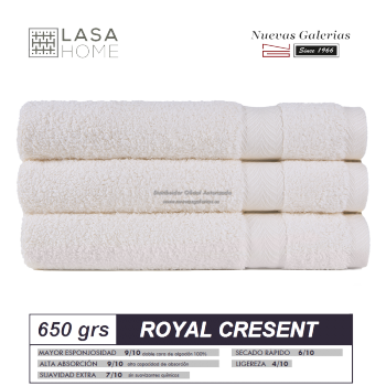 Asciugamani in cotone Crema 650 grammi | Royal Cresent