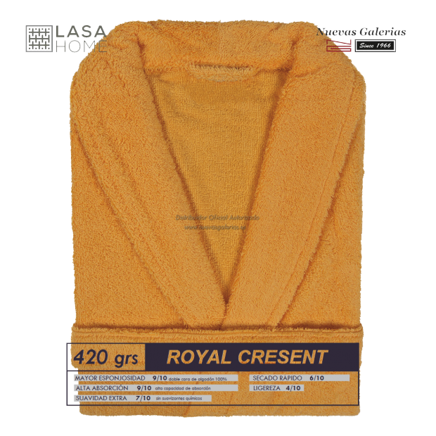 Peignoir col châle - Coton peigné Sunset | Royal Cresent