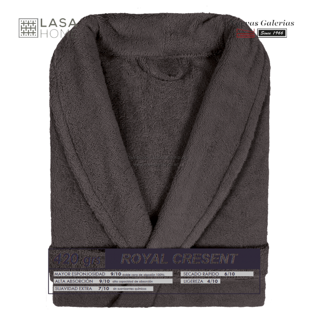 Peignoir col châle - Coton peigné Chocolat brun | Royal Cresent