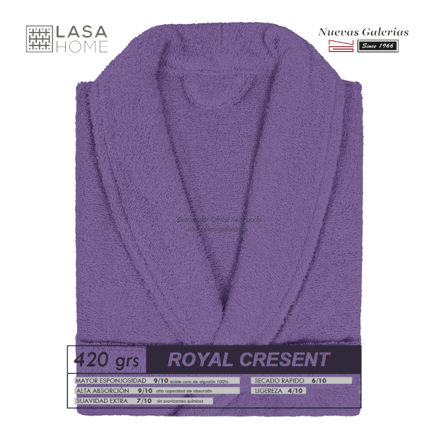 Albornoz cuello Smoking Ciruela morada | Royal Cresent