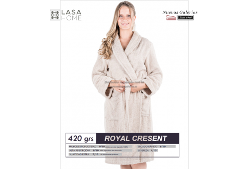 Shawl Collar Robe Steel Gray | Royal Cresent