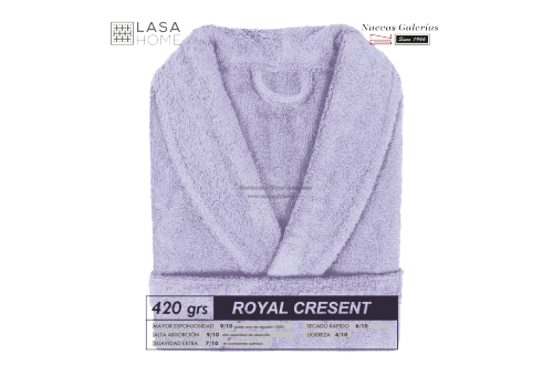 Accappatoio con collo a scialle Blu lavanda | Royal Cresent