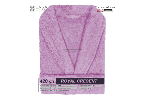 Bademantel Schalkragen Rosa Lavendel | Royal Cresent