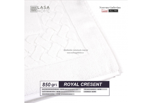 Tapis de bain 100% coton 850 g / m² Blanc | Royal Cresent